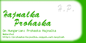 hajnalka prohaska business card